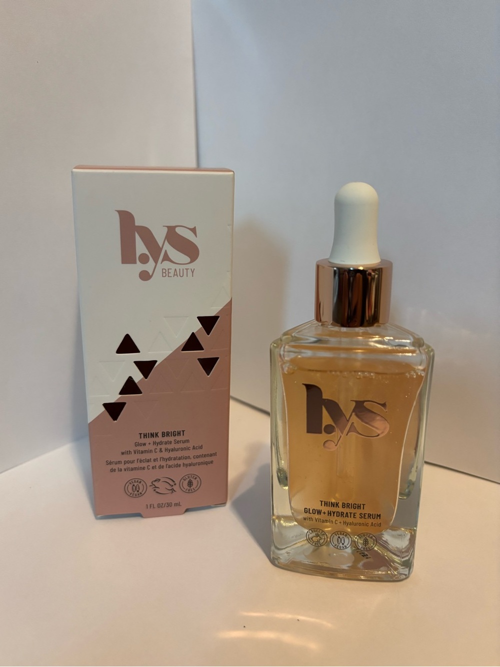 LYS Beauty Think Bright Glow + Hydrate Serum - Rose Gold